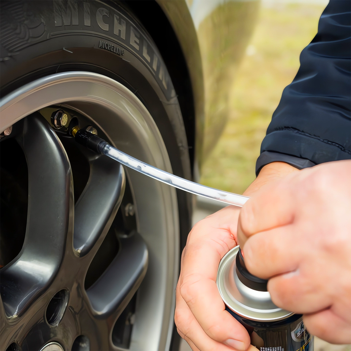 USZCZELNIACZ DO OPON AEROZOL DO POMPOWANIA ZESTAW NAPRAWCZY 450ML SPRAY