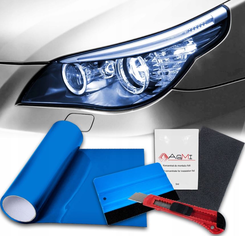 FOLIA DO LAMP NIEBIESKA 2 METRY + ZESTAW XXL