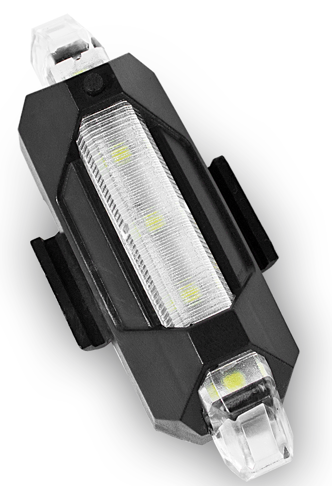 LAMPKA ROWEROWA LED BIAŁA ŚWIATŁO AKUMULATOROWA KABEL USB 4 TRYBY ŚWIATŁA