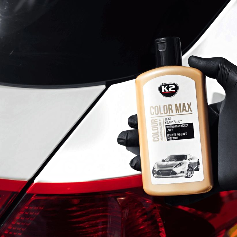 K2 COLOR MAX 250ML WOSK KOLORYZUJĄCY DO LAKIERU REGENERUJĄCY BIAŁY