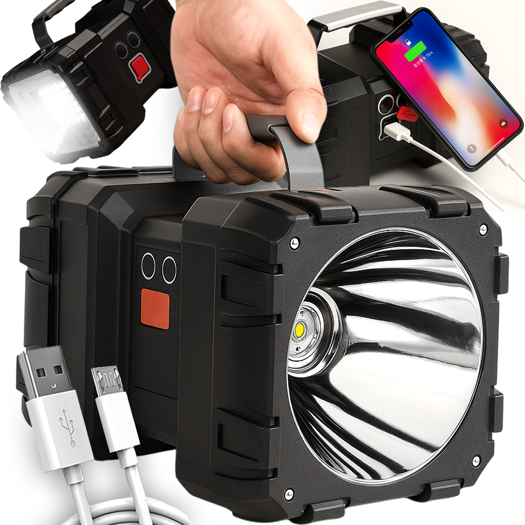 SZPERACZ LATARKA AKUMULATOROWA POWERBANK LED