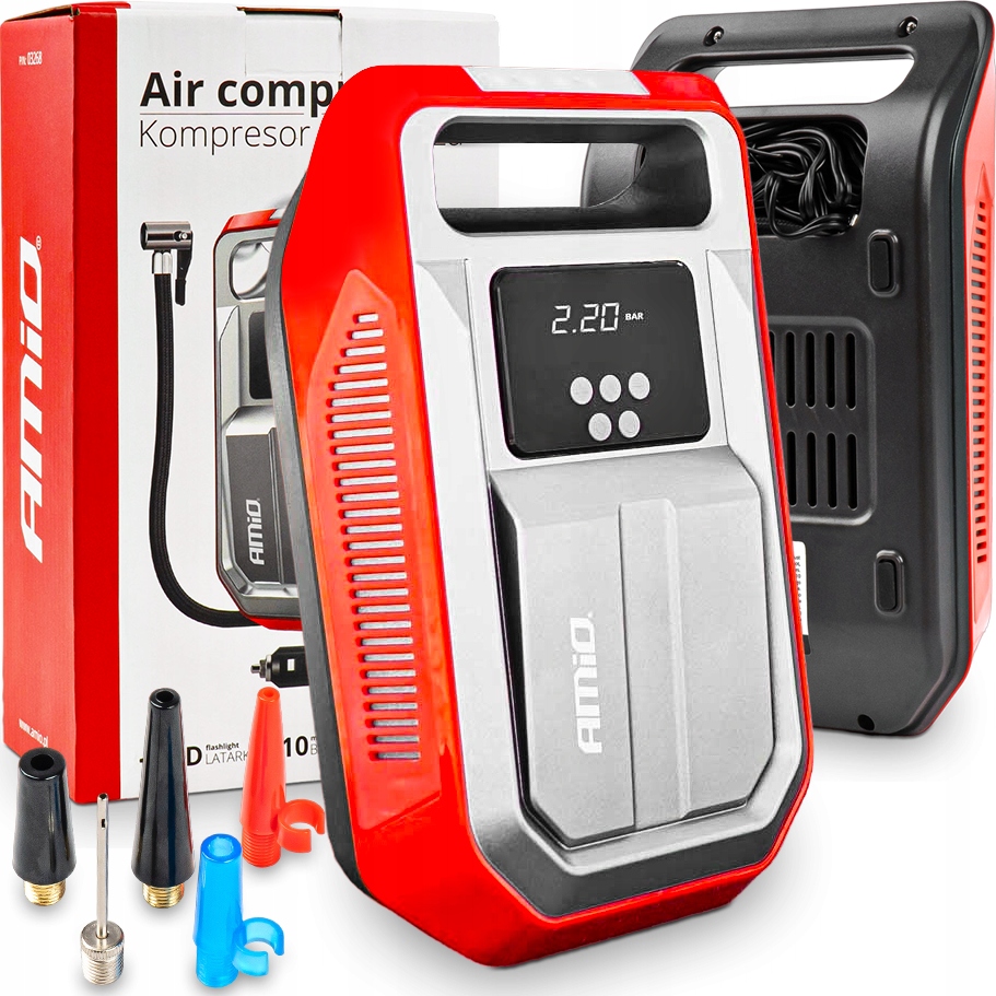 KOMPRESOR SAMOCHODOWY POMPKA SPRĘŻARKA 12V LED LCD