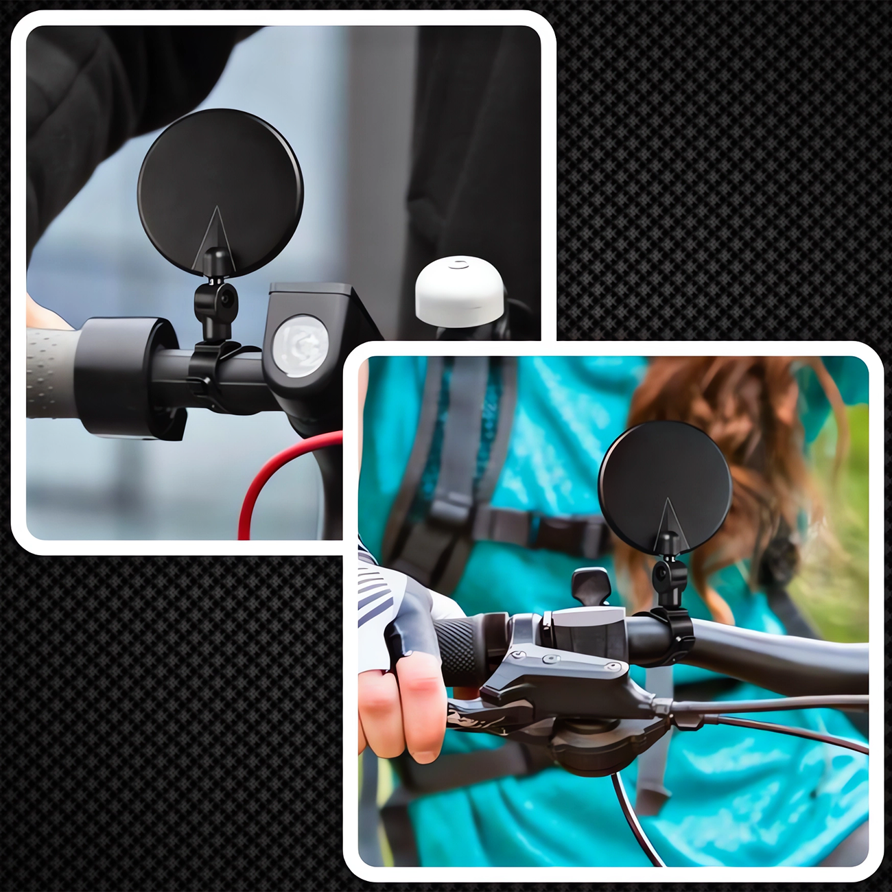 Lusterko Rowerowe Do Roweru Na Kierownicę 7,5CM Na Manetkę Uchwyt Rowerowy