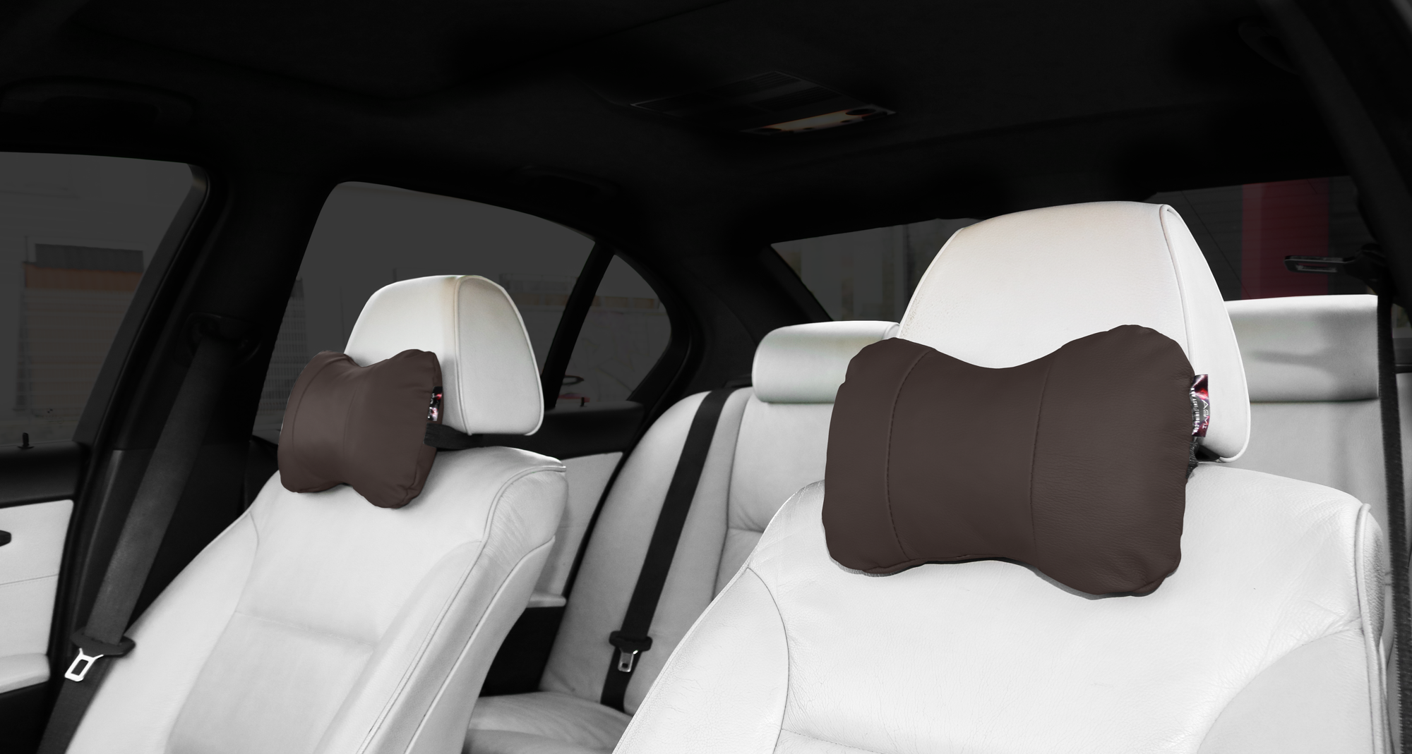 PODUSZKA NA ZAGŁÓWEK BRĄZOWA