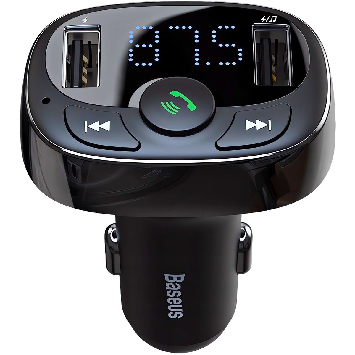 BASEUS TRANSMITER FM BLUETOOTH ŁADOWARKA SAMOCHODOWA MP3 2x USB SD/ TF 3.4A