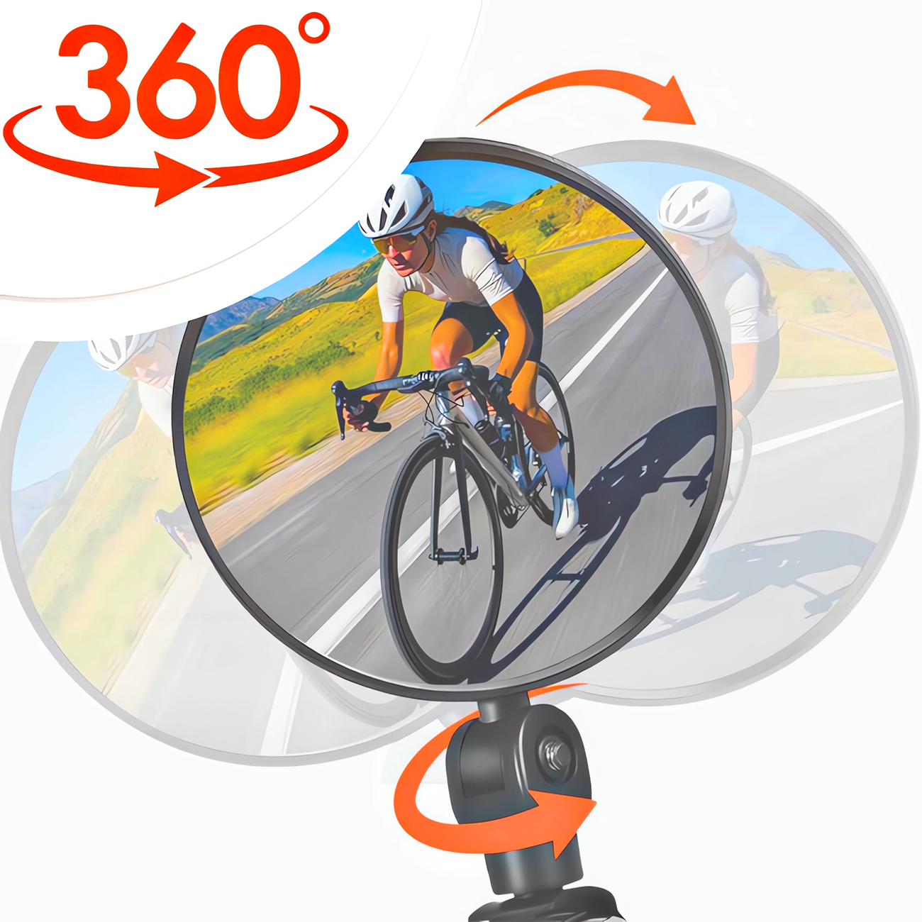 Lusterko Rowerowe Do Roweru Na Kierownicę 7,5CM Na Manetkę Uchwyt Rowerowy