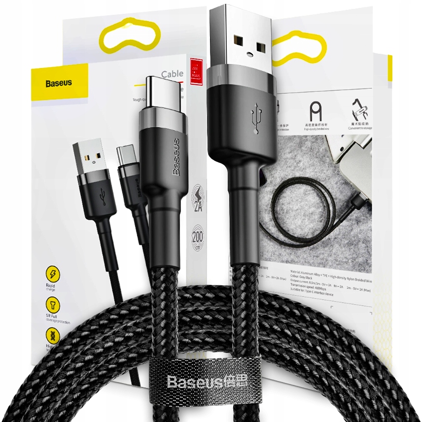 Baseus kabel USB-C Typ C Quick Charge 3.0 200cm 2A