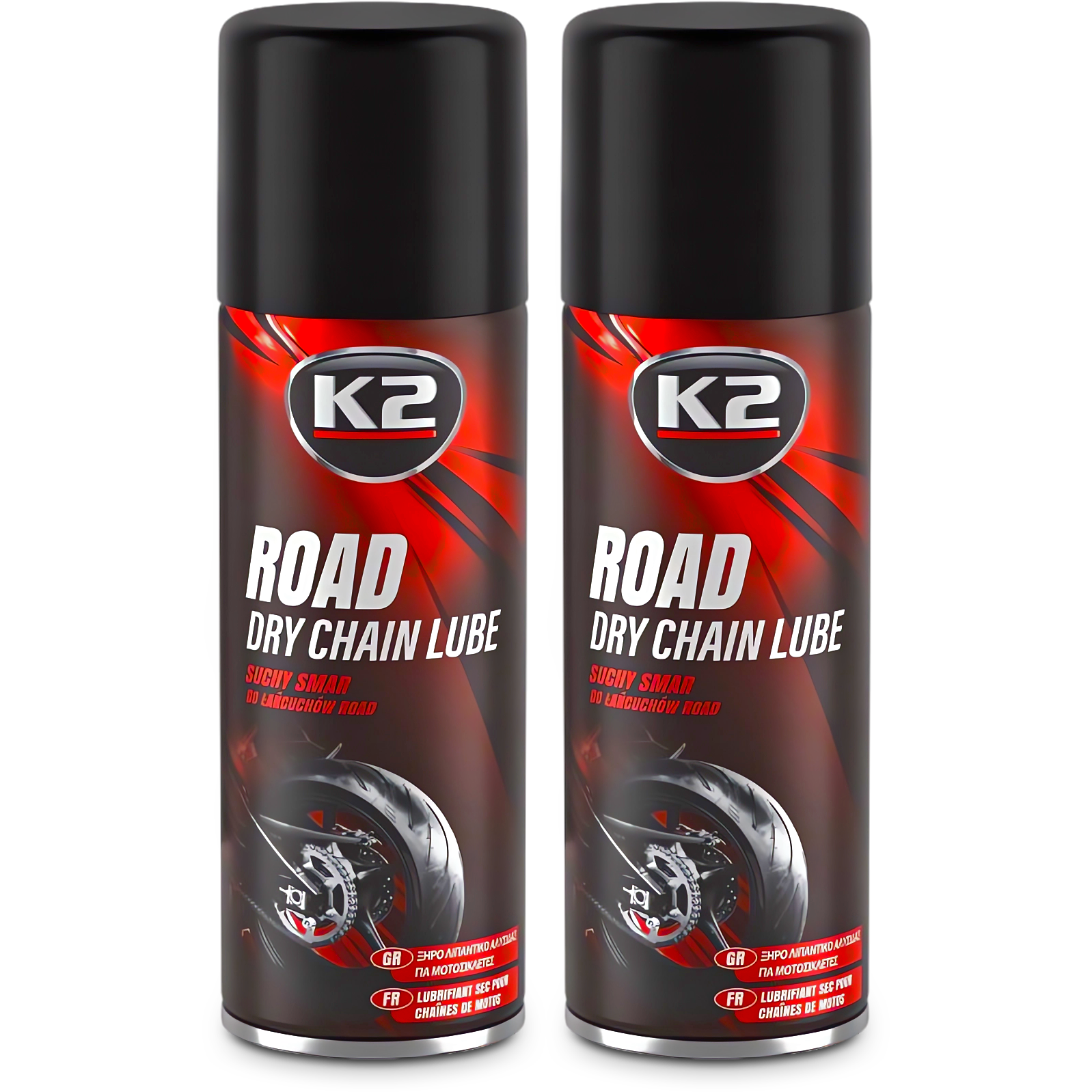 2X K2 SUCHY SMAR DO ŁAŃCUCHÓW 400ML DO SMAROWANIA ŁAŃCUCHA ROWER MOTOCYKL