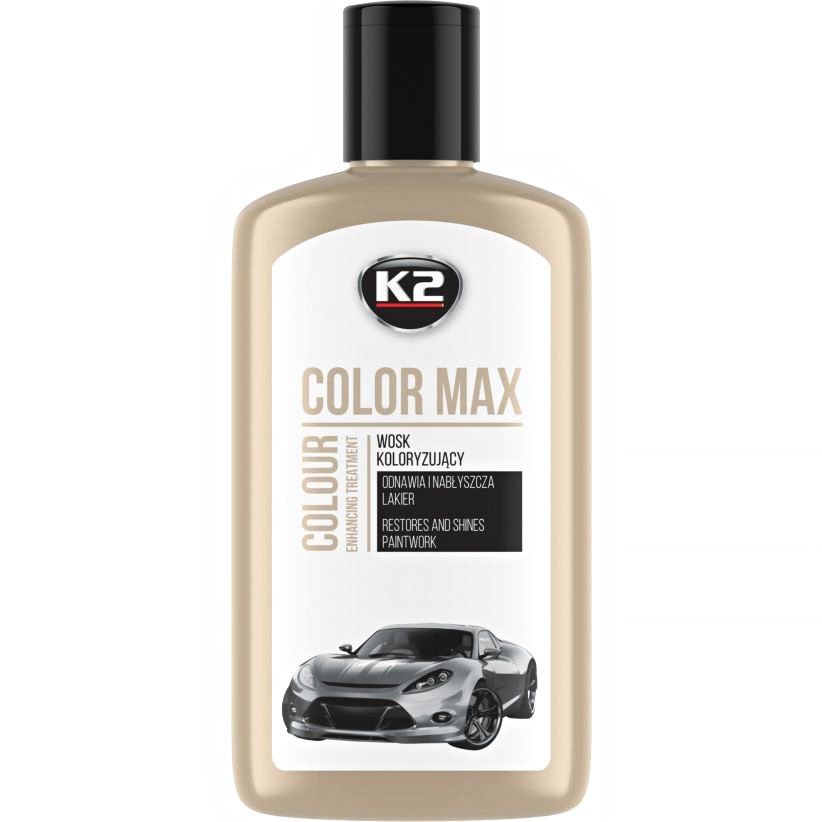 K2 COLOR MAX 250ML WOSK KOLORYZUJĄCY DO LAKIERU REGENERUJĄCY BIAŁY