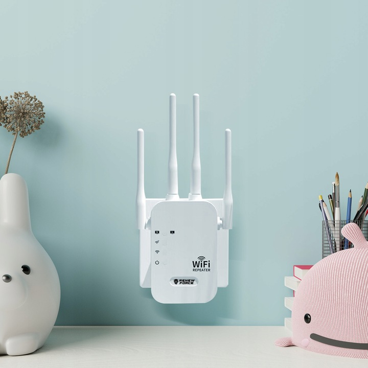 WZMACNIACZ Sygnału WiFi Sieci MOCNY 300Mb/s 2.4G Zasięg WiFi REPEATER 4w1