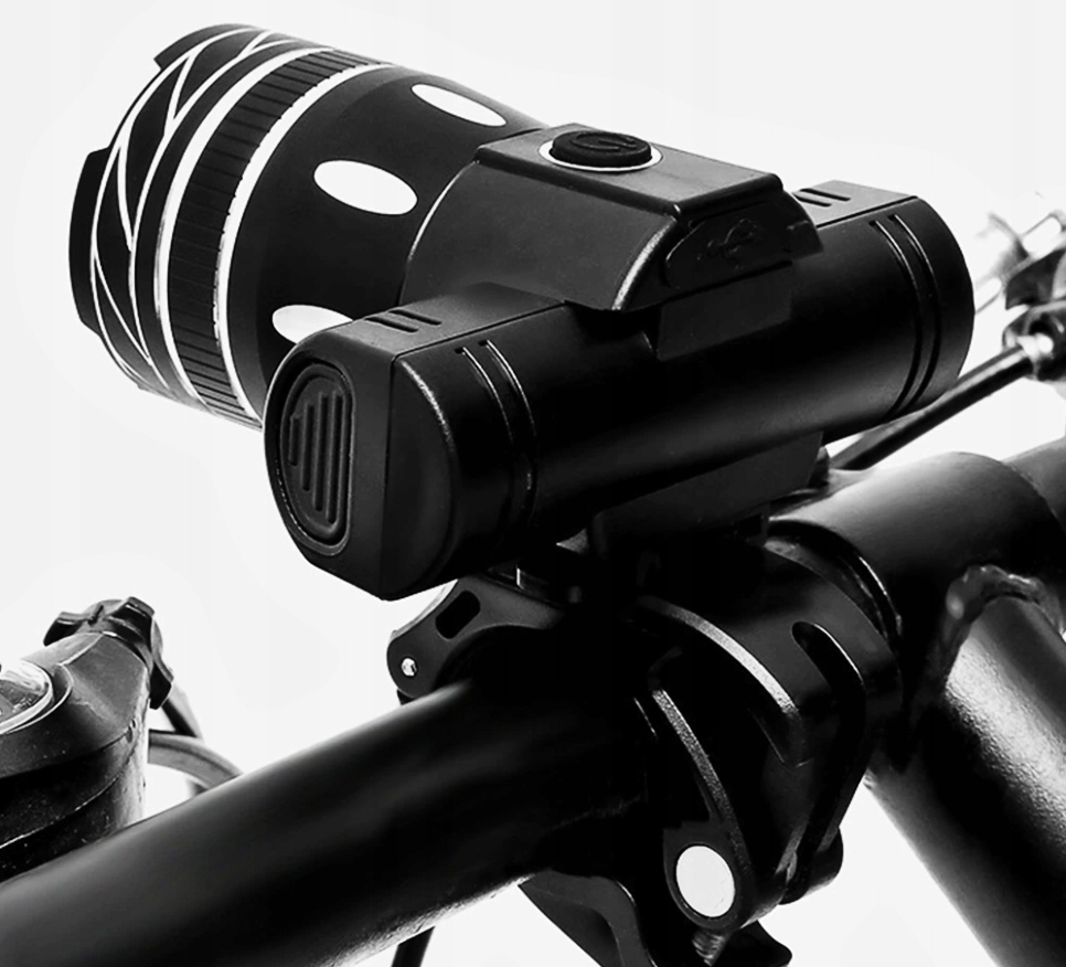 LAMPKA ROWEROWA T6 USB + TYŁ