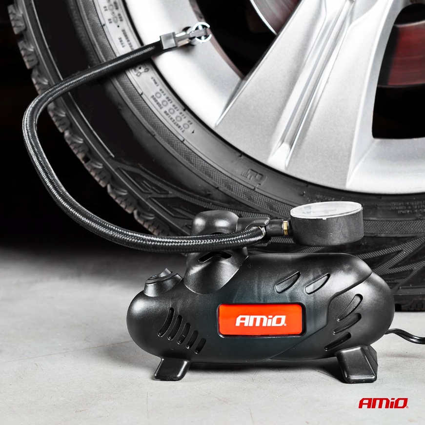 KOMPRESOR SPRĘŻARKA SAMOCHODOWA POMPKA 12V AMIO