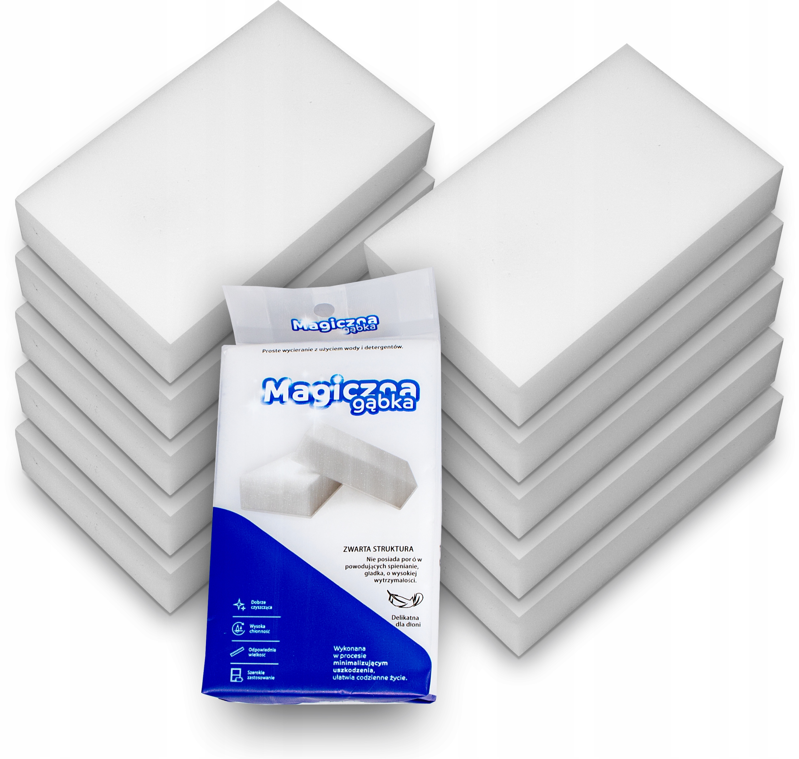 10 X MAGICZNA GĄBKA DO CZYSZCZENIA PLAM USUWA BRUDU