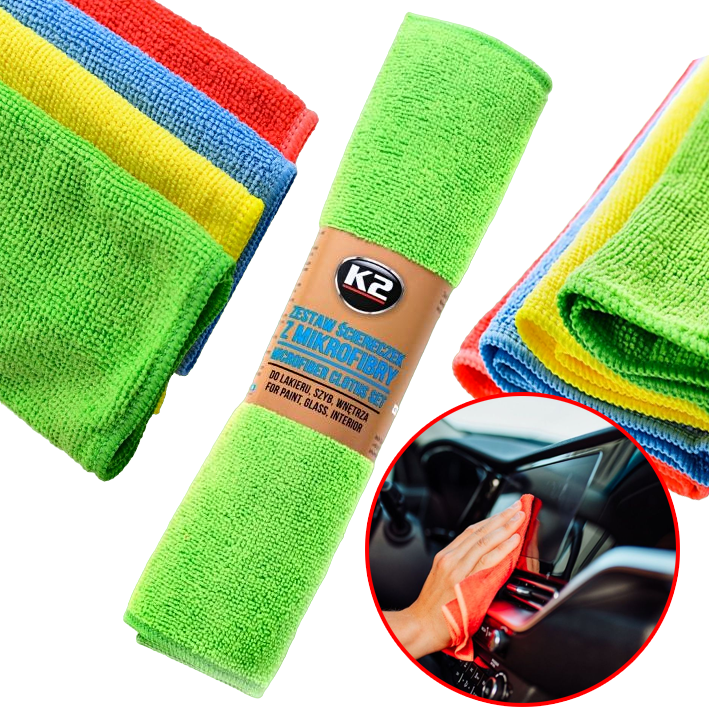 K2 Zestaw Do Usuwania Rys Zarysowań Lakieru Pasta Ultra Cut 4x Mikrofibra