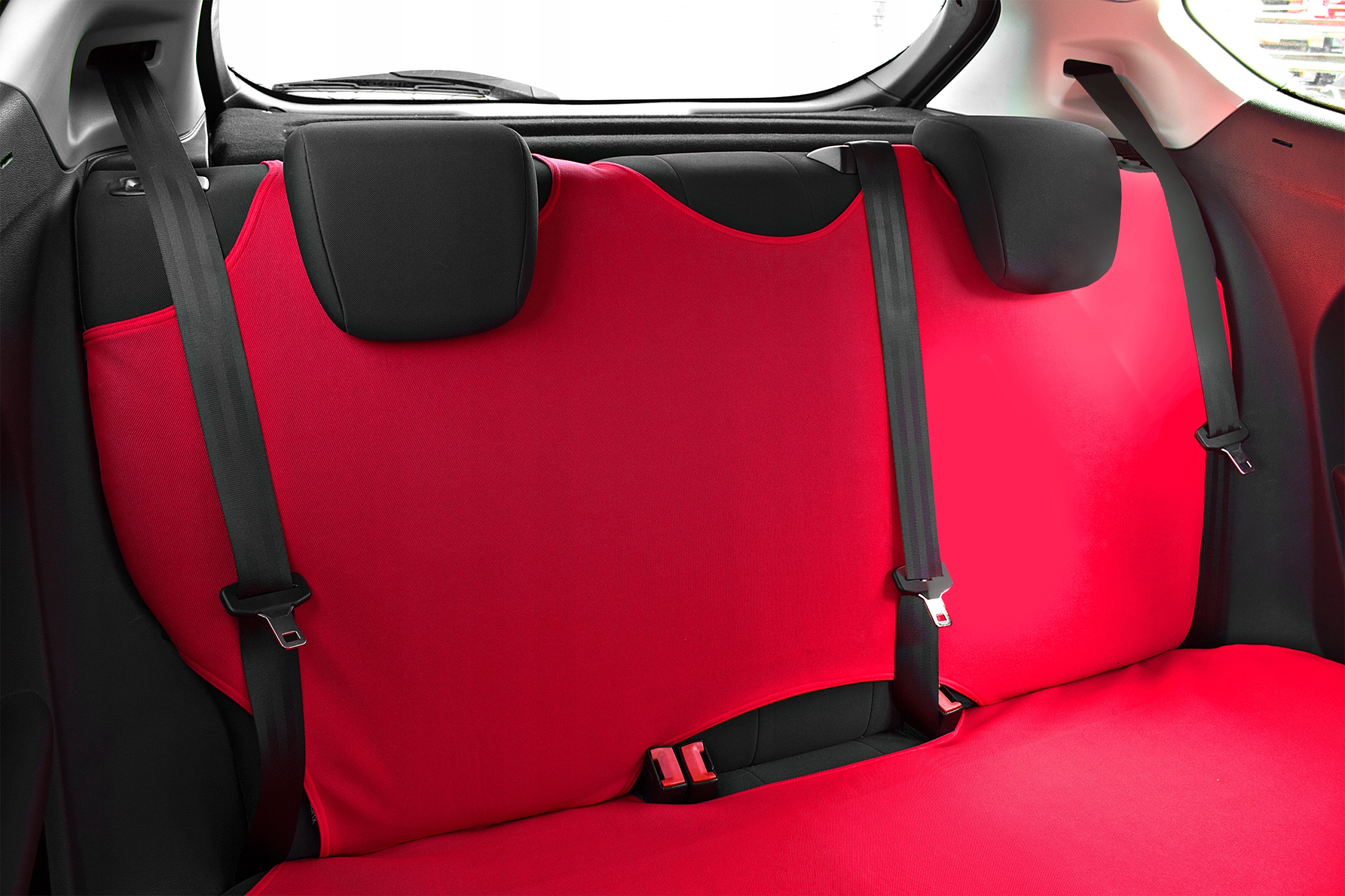 KOSZULKI POKROWCE SAMOCHODOWE TYŁ PRZÓD CZERWONE