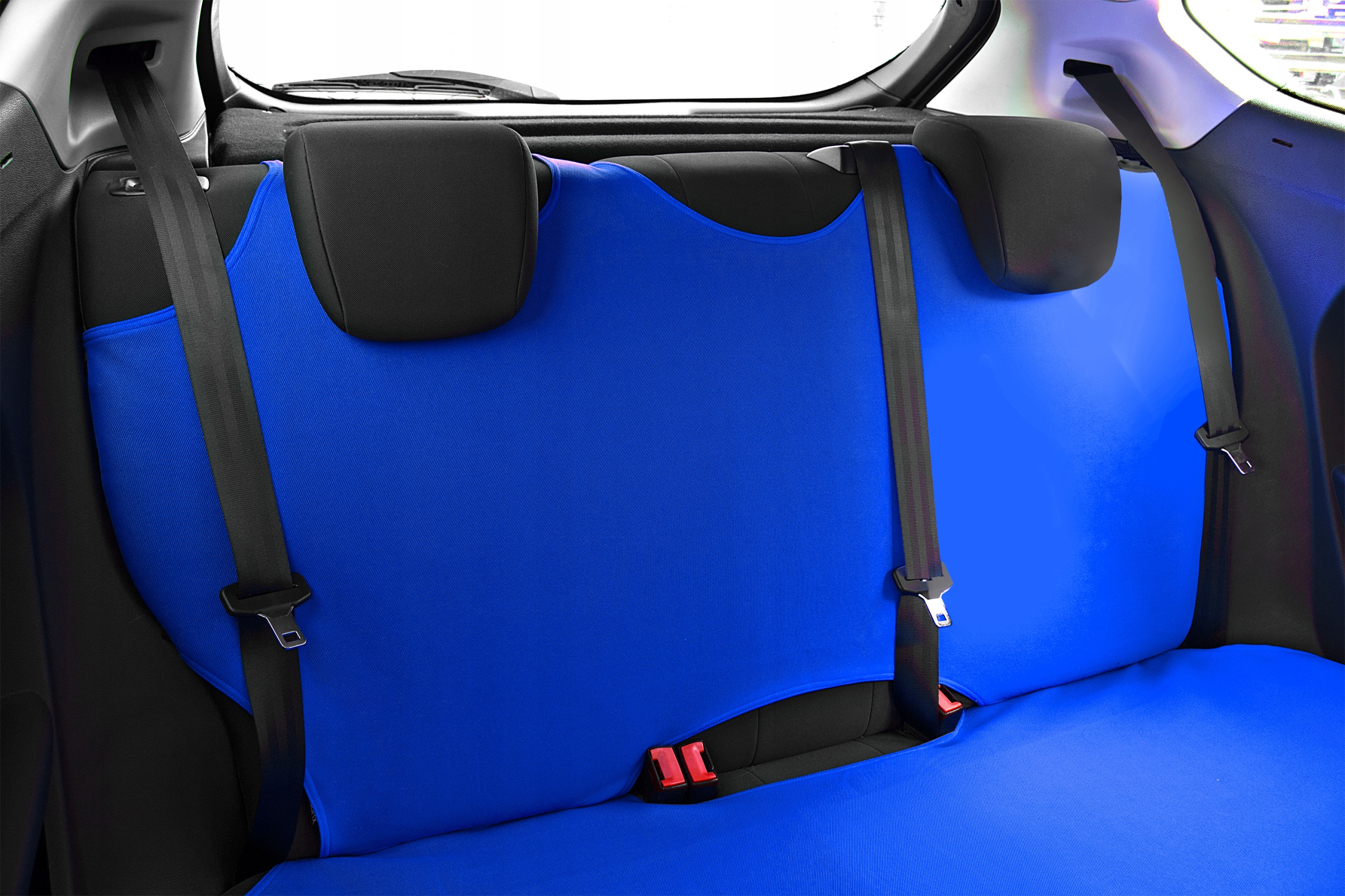 KOSZULKI POKROWCE SAMOCHODOWE TYŁ PRZÓD NIEBIESKIE