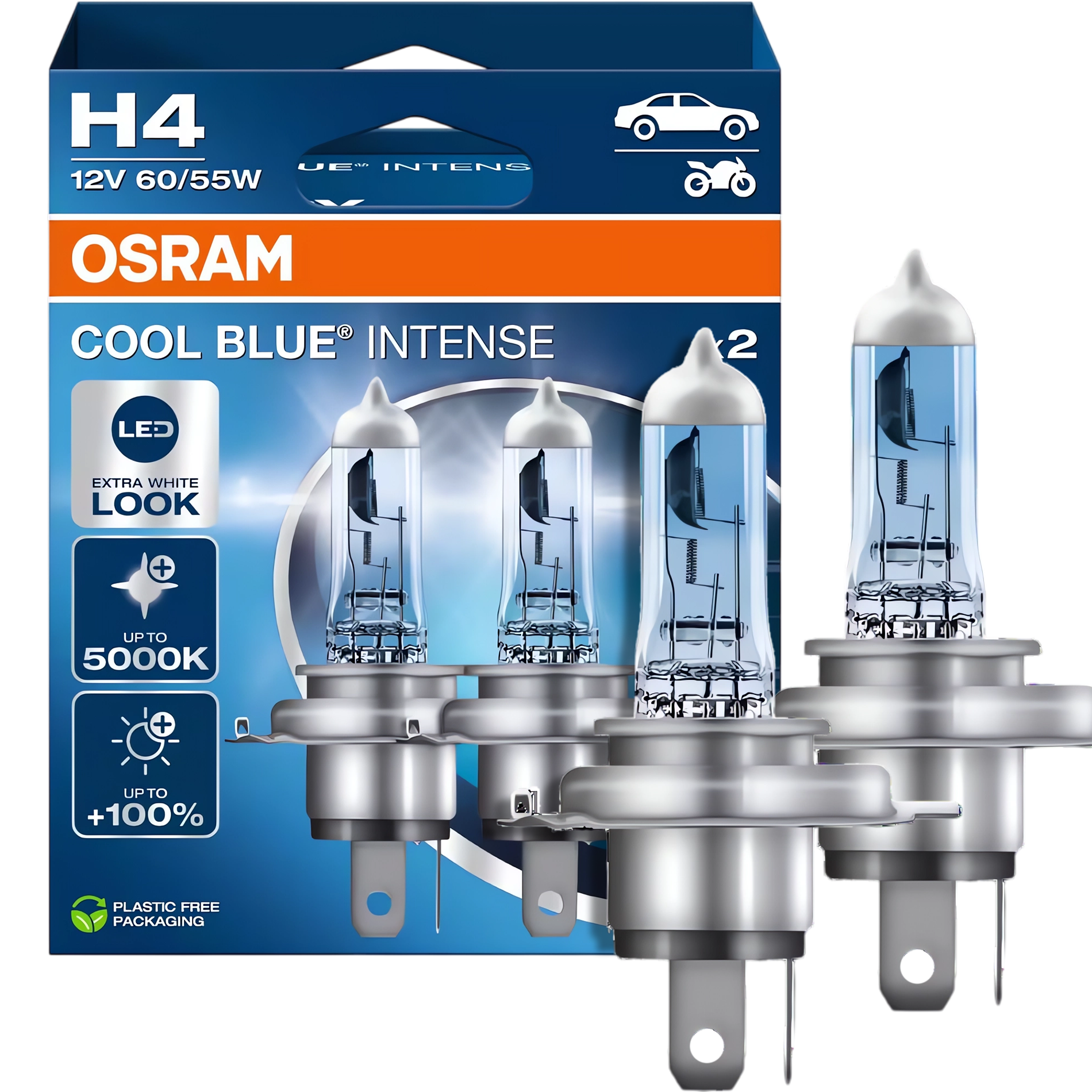 Żarówki Osram H4 Cool Blue Intense Next Generation 5000K Białe Xenon Look