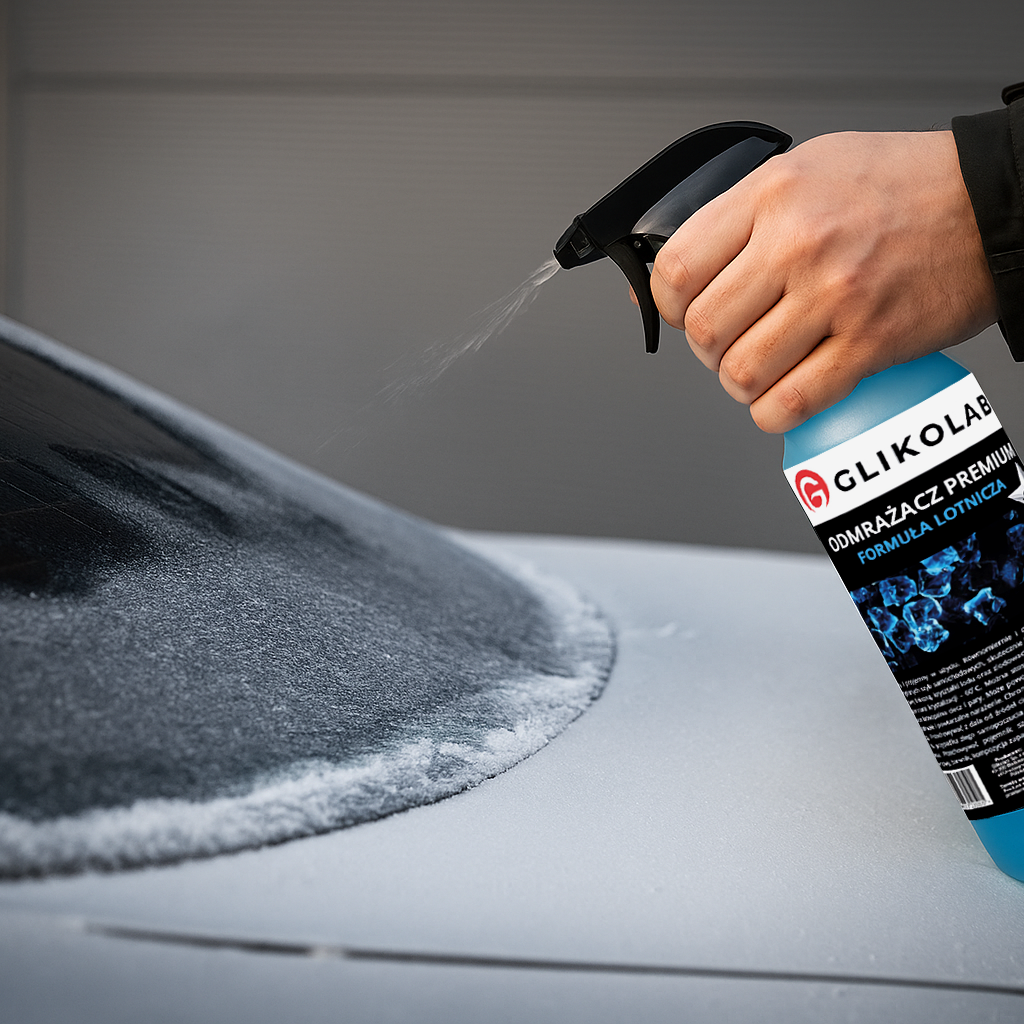 2X ODMRAŻACZ DO SZYB LODU PREMIUM MOCNY -60°C GLIKOLAB 1L FORMUŁA LOTNICZA