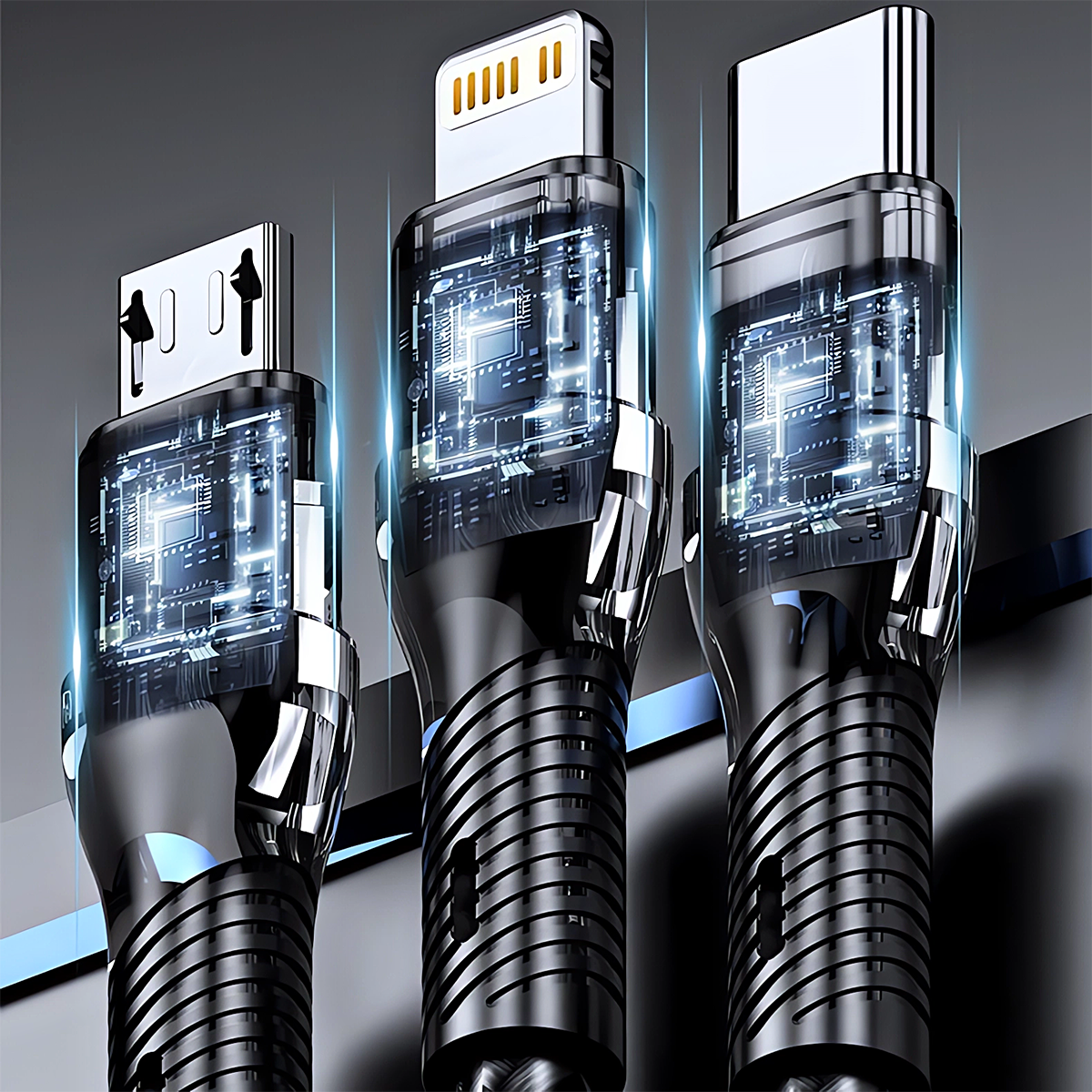 Transmiter FM BT PD 24W QC3.0 KABEL USB 3W1 LIGHTNING MICRO-USB USB C