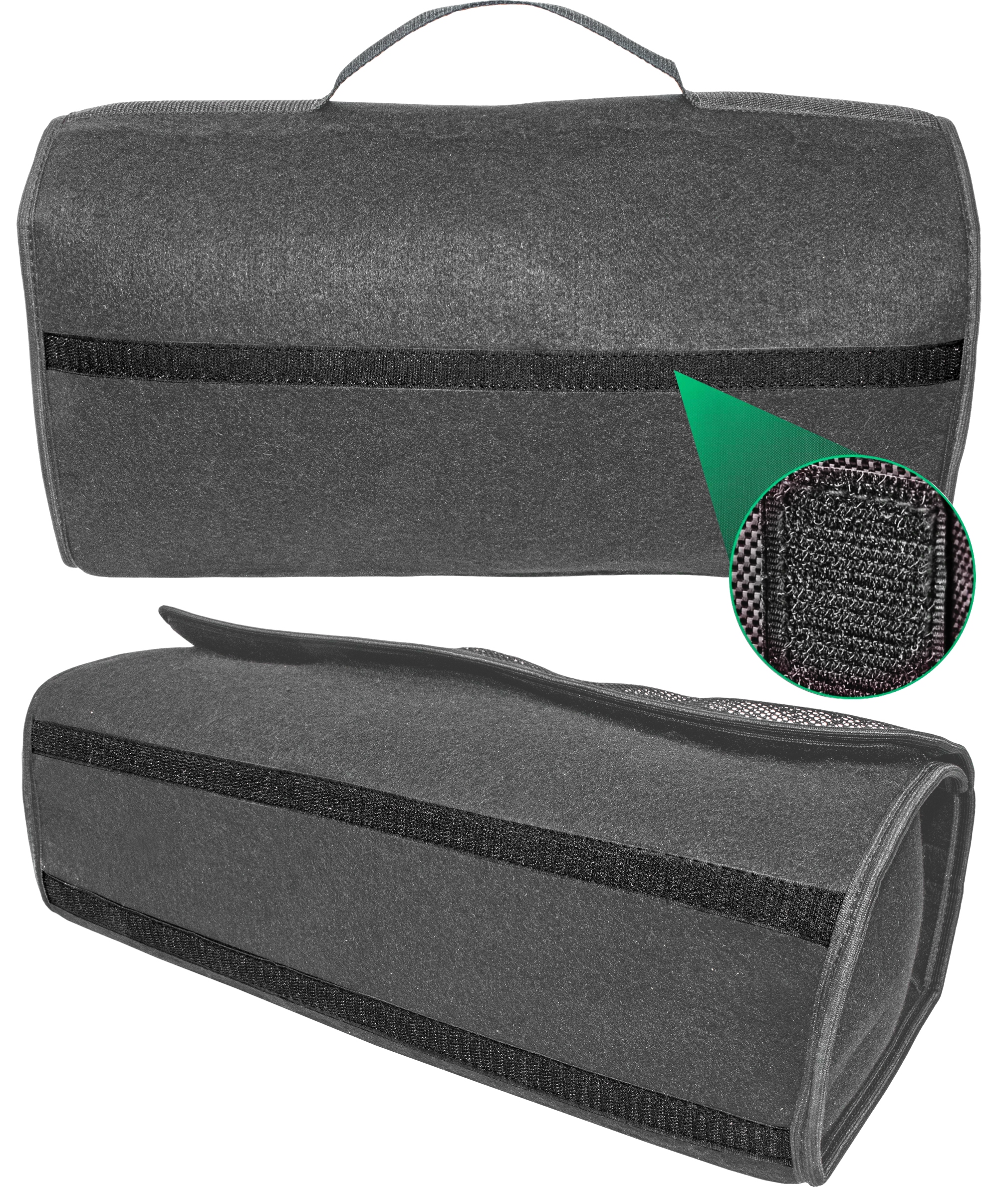 2x Torby Do Bagażnika Auta Duży Organizer Kuferek Torba Zamykana Na Rzep