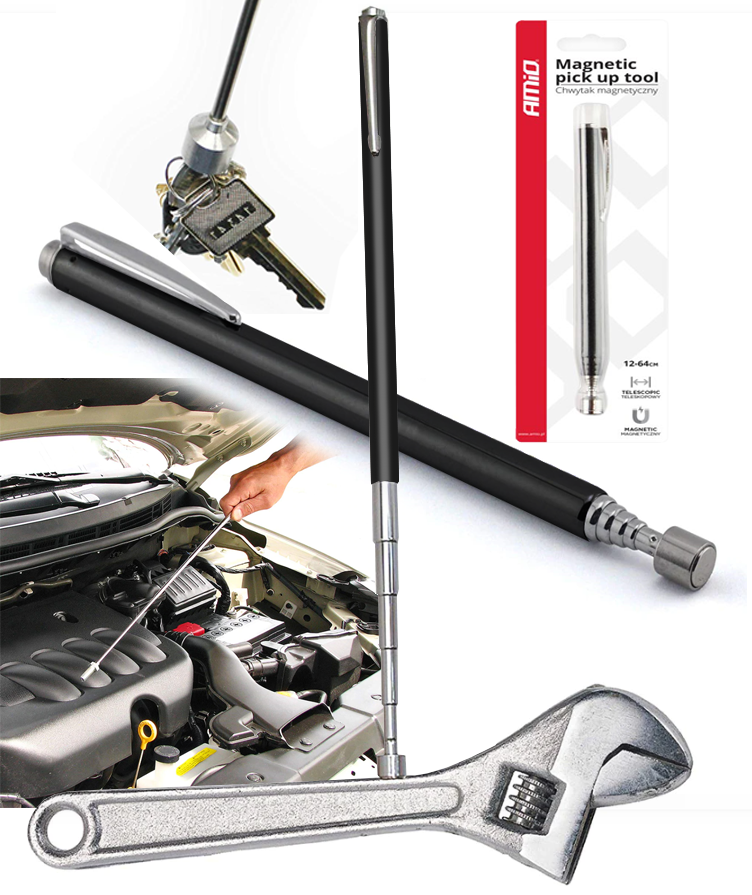 Gaśnica Kamizelka Trójkąt Latarka Chwytak Magnes Linka Torba Rękawiczki