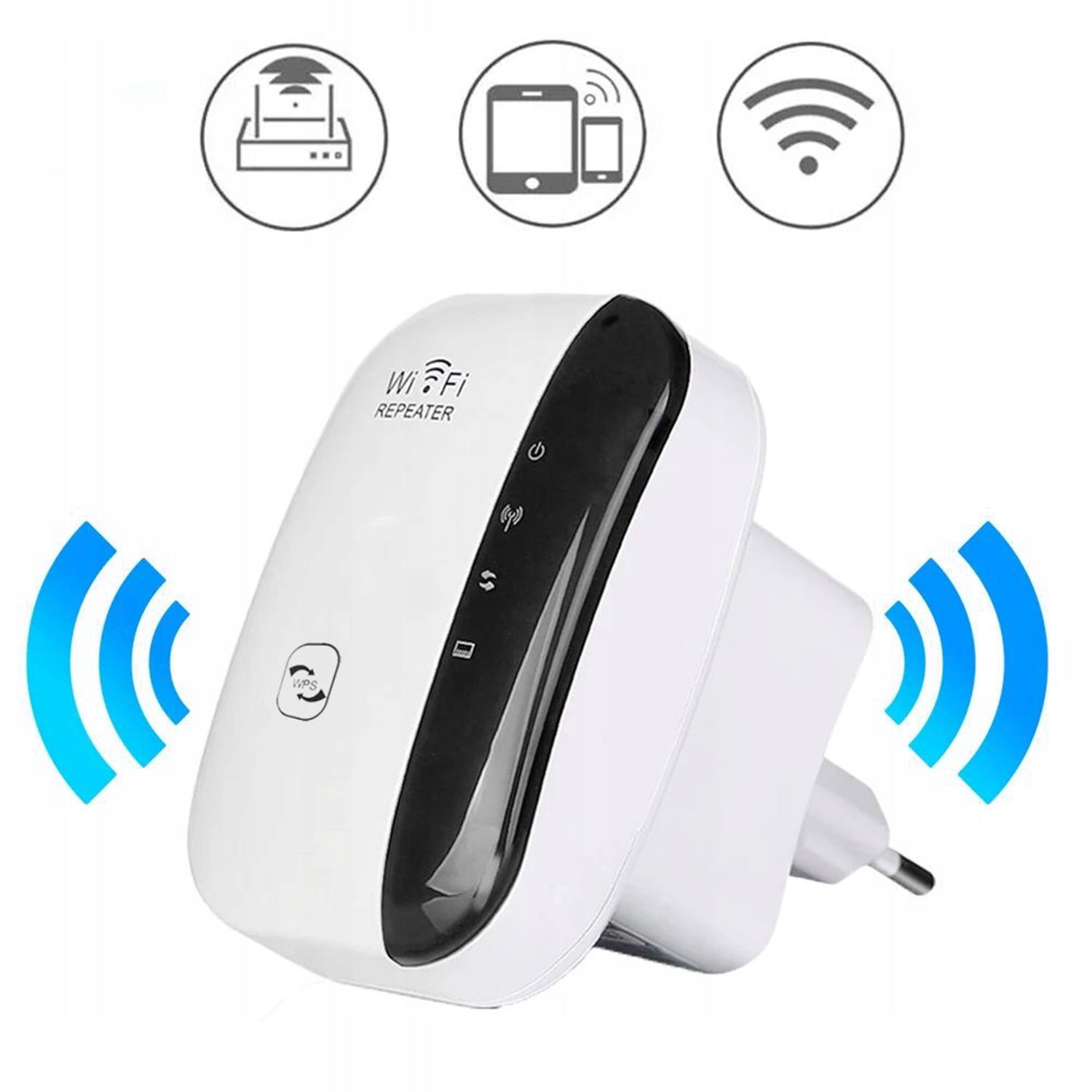 Wzmacniacz sygnału Wi-FI Mocny Repeater Access Point Router 300 Mb/s 2.4GHz