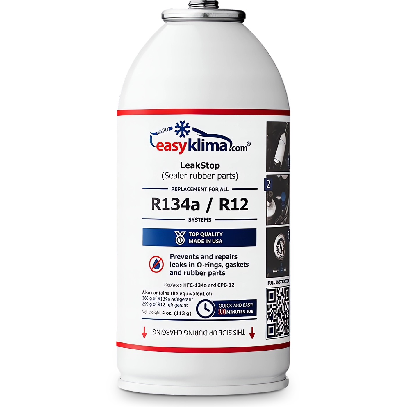 Zestaw Czynnik chłodniczy R134a + Uszczelniacz R134a 719g EasyKlima