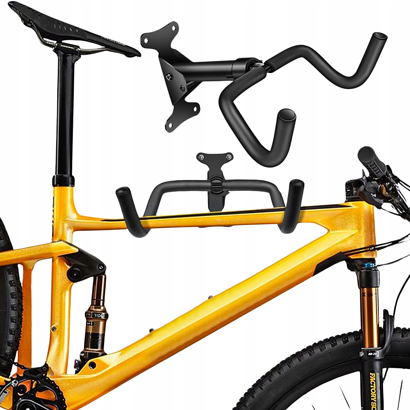 Wieszak Rowerowy Ścienny Uchwyt Składany Stalowy Na Rower do 40kg Hak