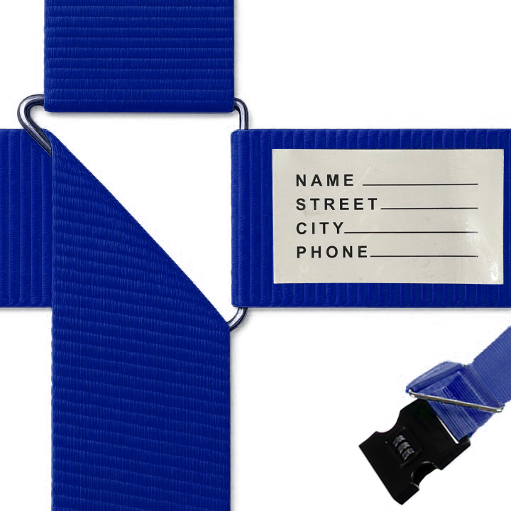 PAS ZABEZPIECZAJĄCY KOD SZYFR DO WALIZKI TORBY BAGAŻU PASEK IDENTYFIKATOR