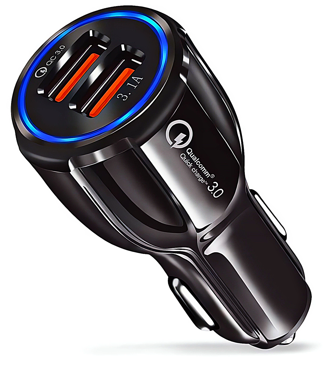 ŁADOWARKA 2x USB QUICK CHARGE 3.0 KABEL USB 3W1 LIGHTNING MICRO USB C 120CM