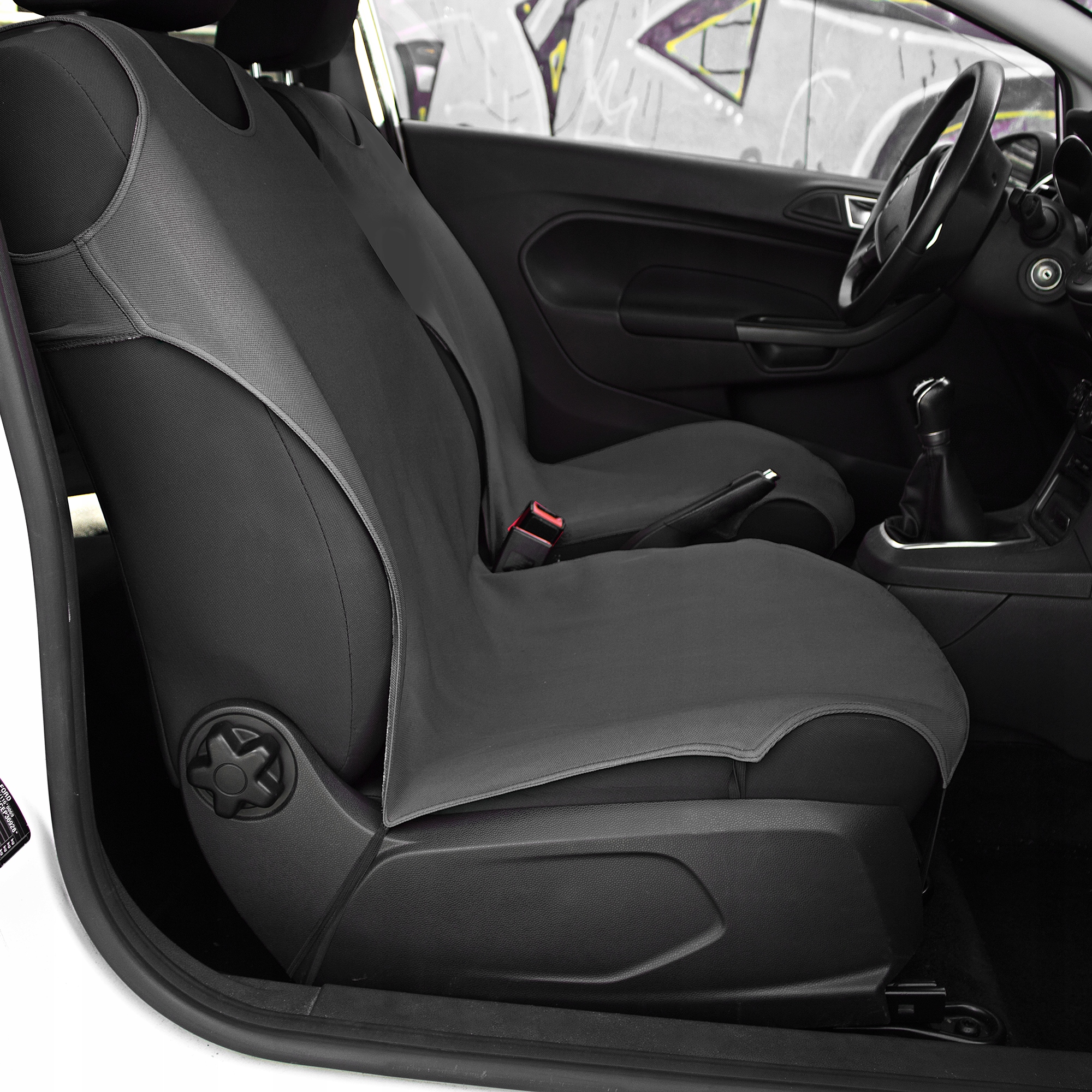 KOSZULKI POKROWCE SAMOCHODOWE TYŁ PRZÓD GRAFIT