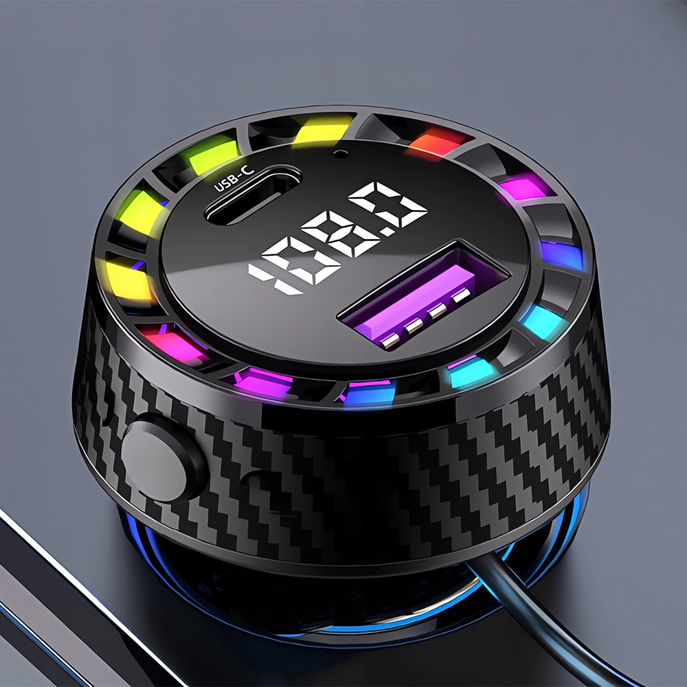 ŁADOWARKA SAMOCHODOWA USB-C 15W USB-A 15W DO GNIAZDA ZAPALNICZKI SZYBKA