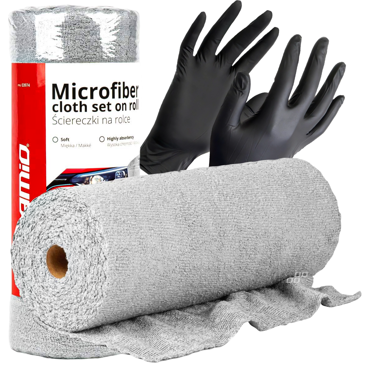 Ściereczki z mikrofibry ręczniki na rolce 30x30cm 50szt Rękawiczki Nitrylow