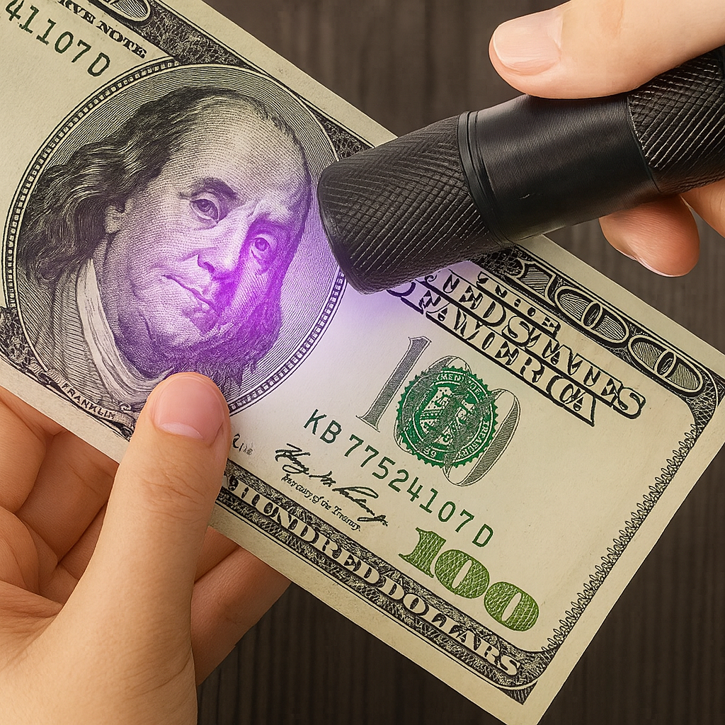 LATARKA UV TAKTYCZNA ZOOM DO BURSZTYNÓW BAKNOTÓW TESTER IPX4 PRZENOŚNA