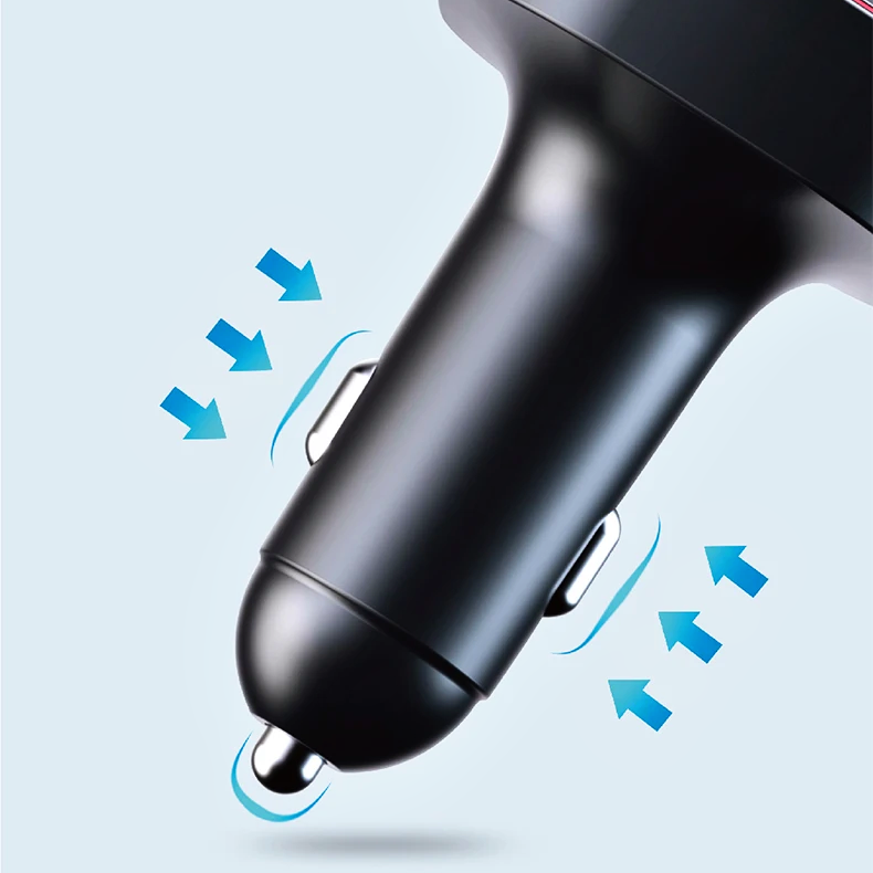 Transmiter FM BT PD 24W QC3.0 KABEL USB 3W1 LIGHTNING MICRO-USB USB C