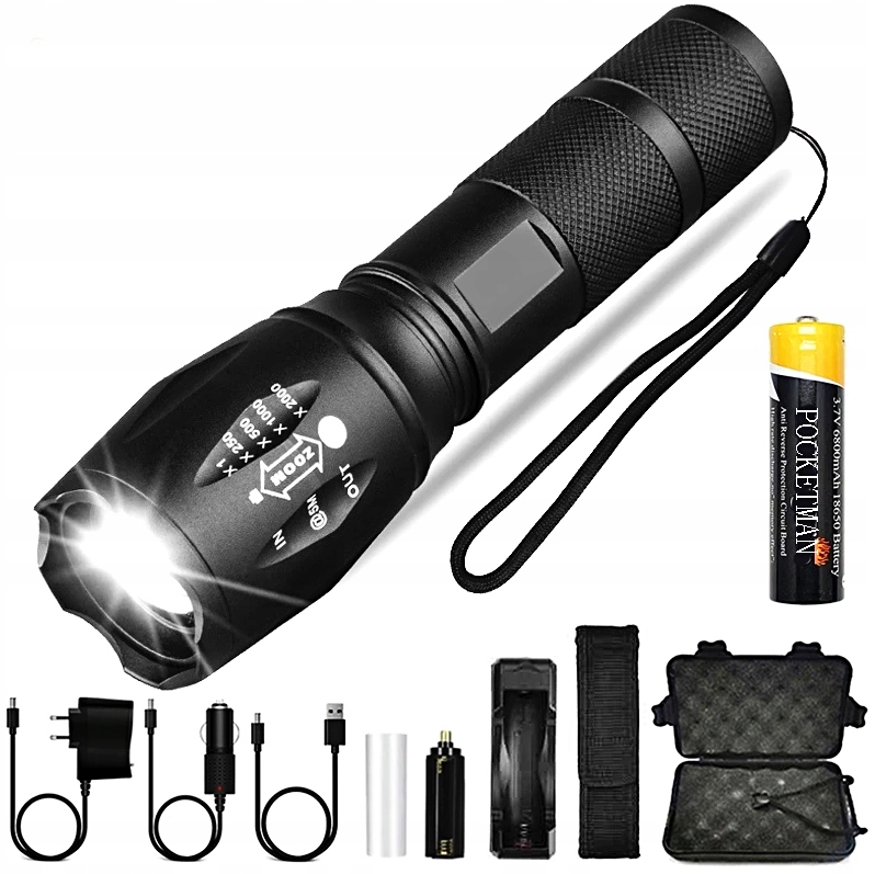 LATARKA LED SZPERACZ XM-L T6 ZOOM