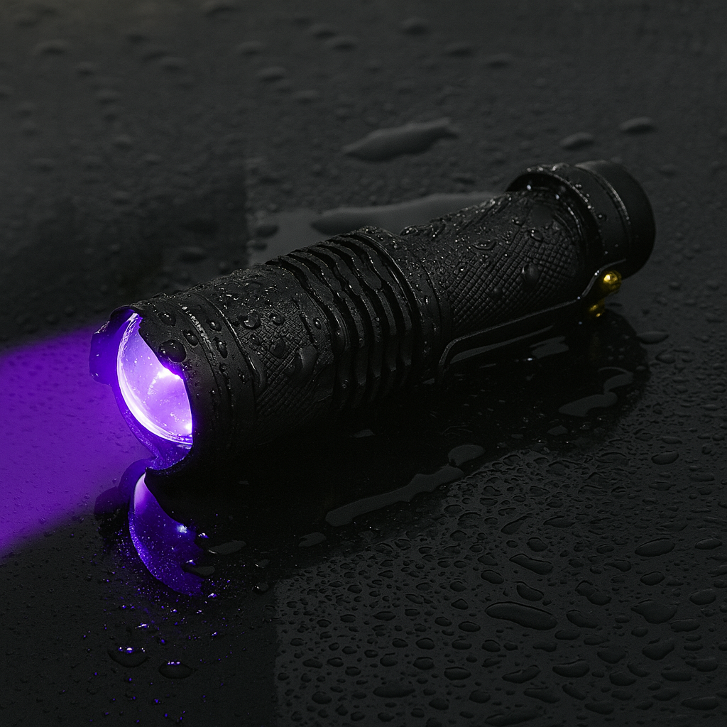 LATARKA UV TAKTYCZNA ZOOM DO BURSZTYNÓW BAKNOTÓW TESTER IPX4 PRZENOŚNA