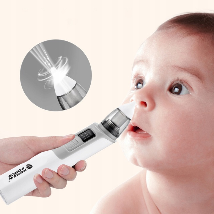 SPIRATOR DO NOSA USZU ELEKTRYCZNY ODKURZACZ ODCIĄGACZ KATARU REGULACJA MOC