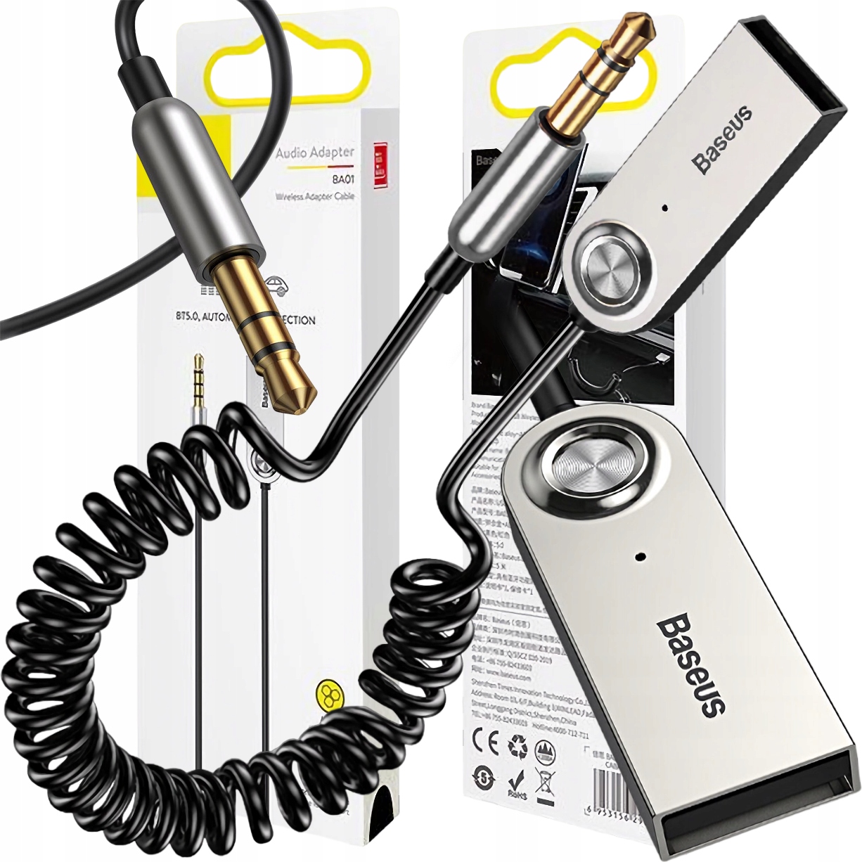 Baseus Transmiter Odbiornik Bluetooth Adapter AUX