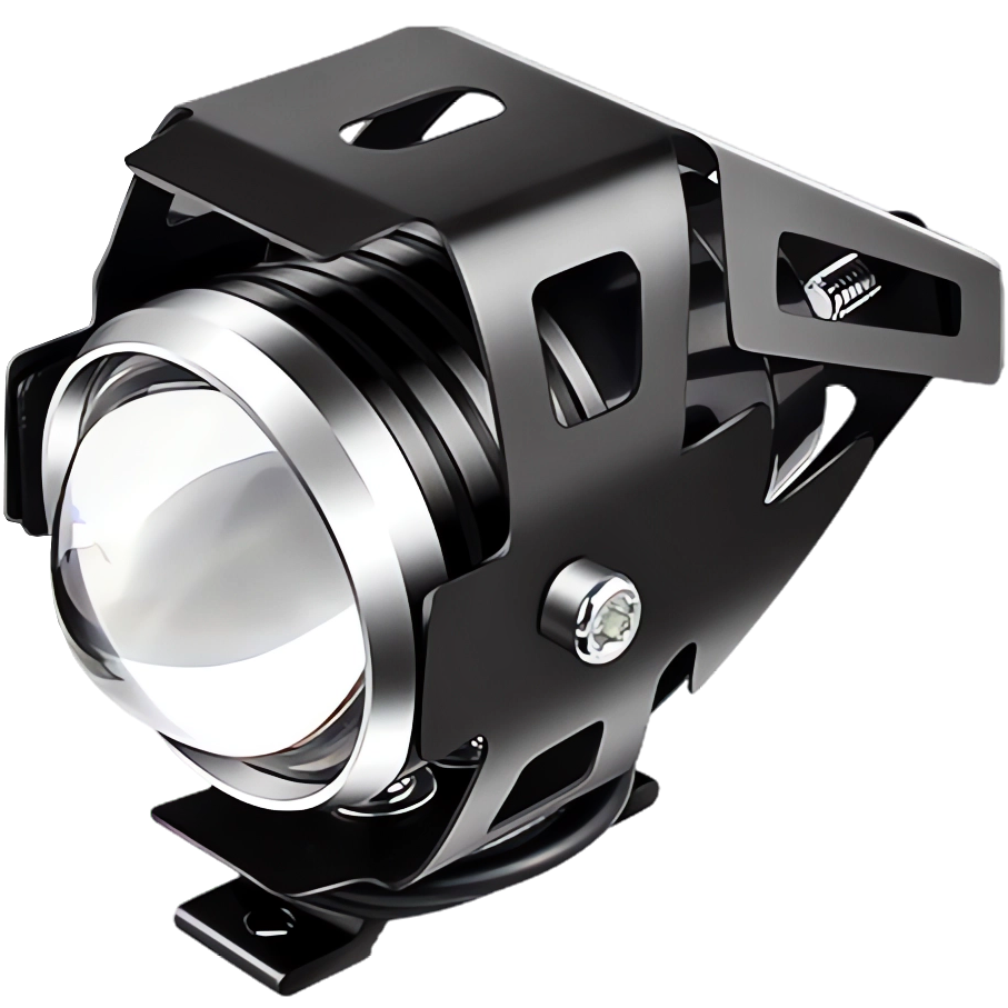 Halogeny LED Motocyklowe Lightbary Soczewka Lampa Halogen Czarne U5 3000LM