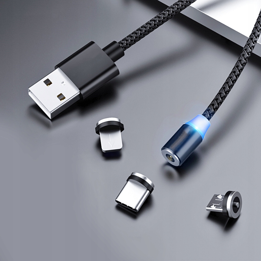 KABEL MAGNETYCZNY 3w1 MICRO TYP-C do IPHONE USB-C