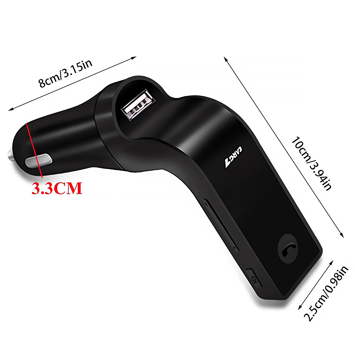 Transmiter FM Samochodowy USB MP3 Bluetooth Ładowark microSD LCD