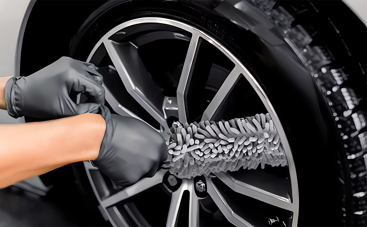 Szczotka Do Czyszczenia Felg Mycia Detailingowa Mikrofibra 34cm Elastyczna