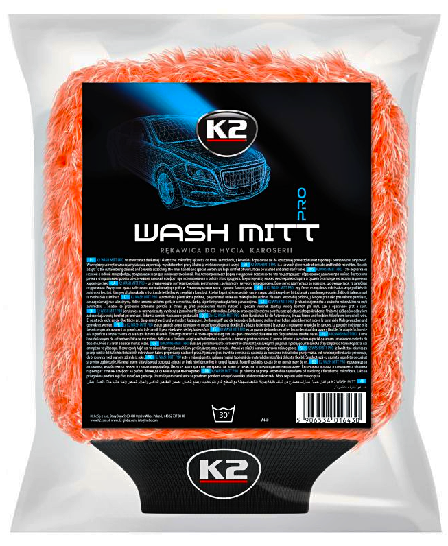 RĘKAWICA DO MYCIA AUTA K2 WASH MITT + K2 FLOSSY RĘCZNIK DO OSUSZANIA 60x90