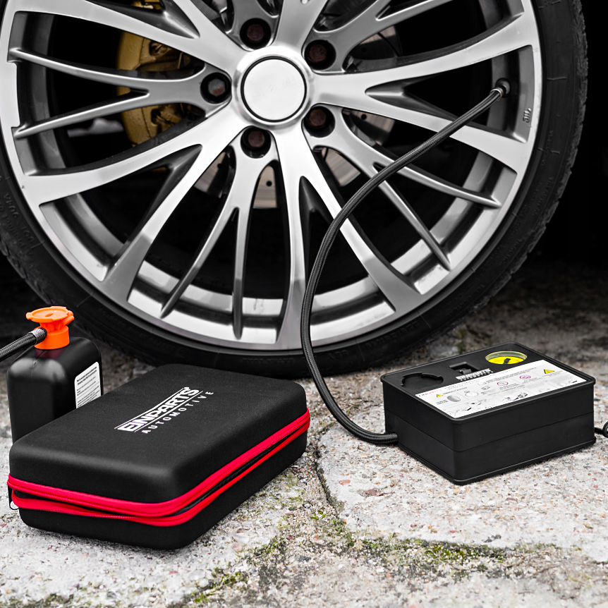 ZESTAW NAPRAWCZY DO OPON KÓŁ PŁYNNA DOJAZDÓWKA USZCZELNIACZ 450ml KOMPRESOR