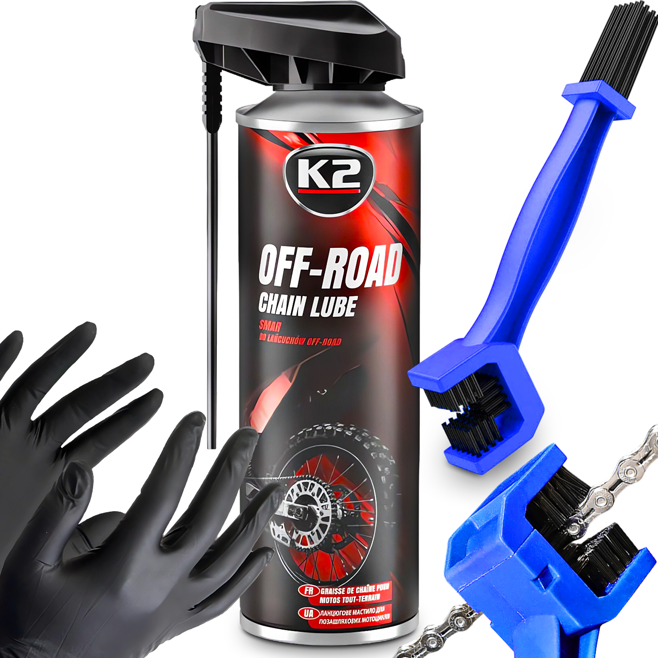 K2 Smar Do Łańcucha Rowerowego Motocyklowego Szczotka Do Czyszczenia