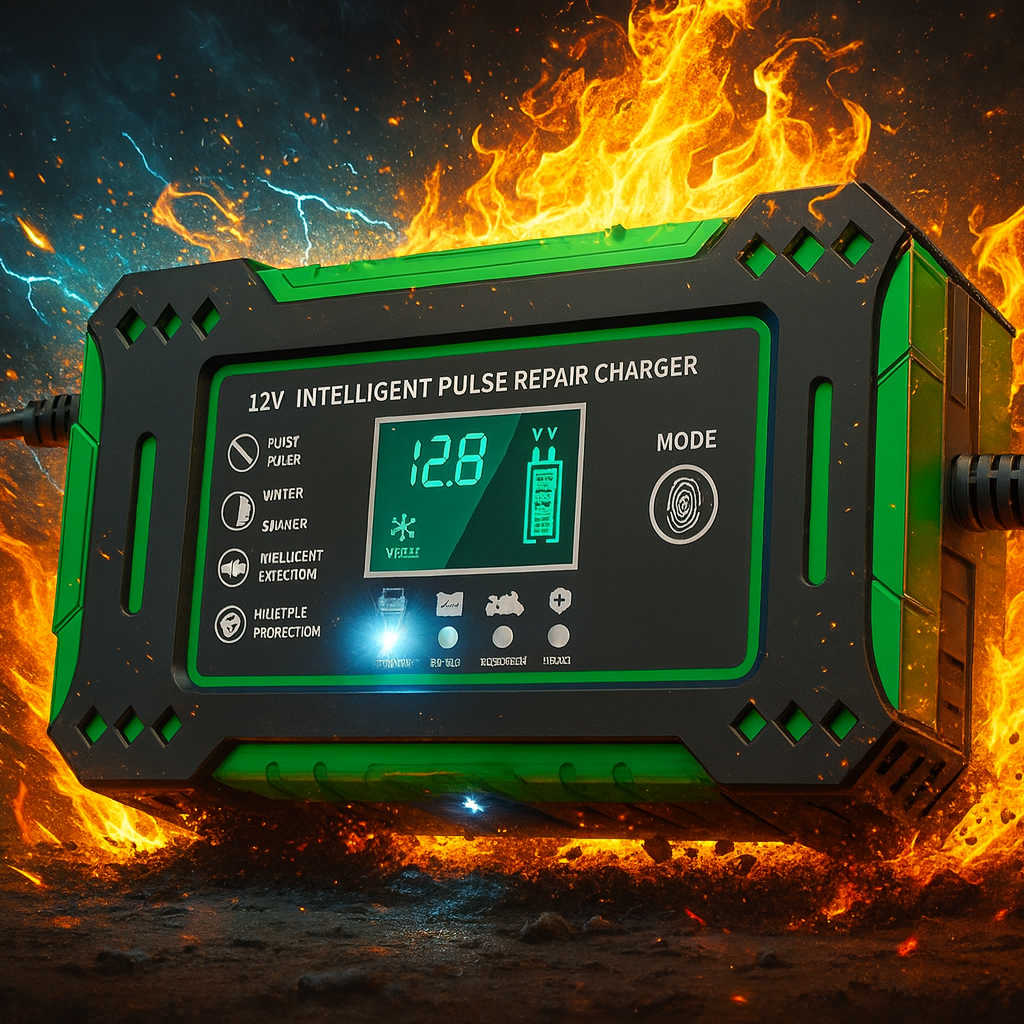 Prostownik SAMOCHODOWY AUTOMATYCZNY Z FUNKCJĄ NAPRAWY AKUMULATORÓW 12V 24V