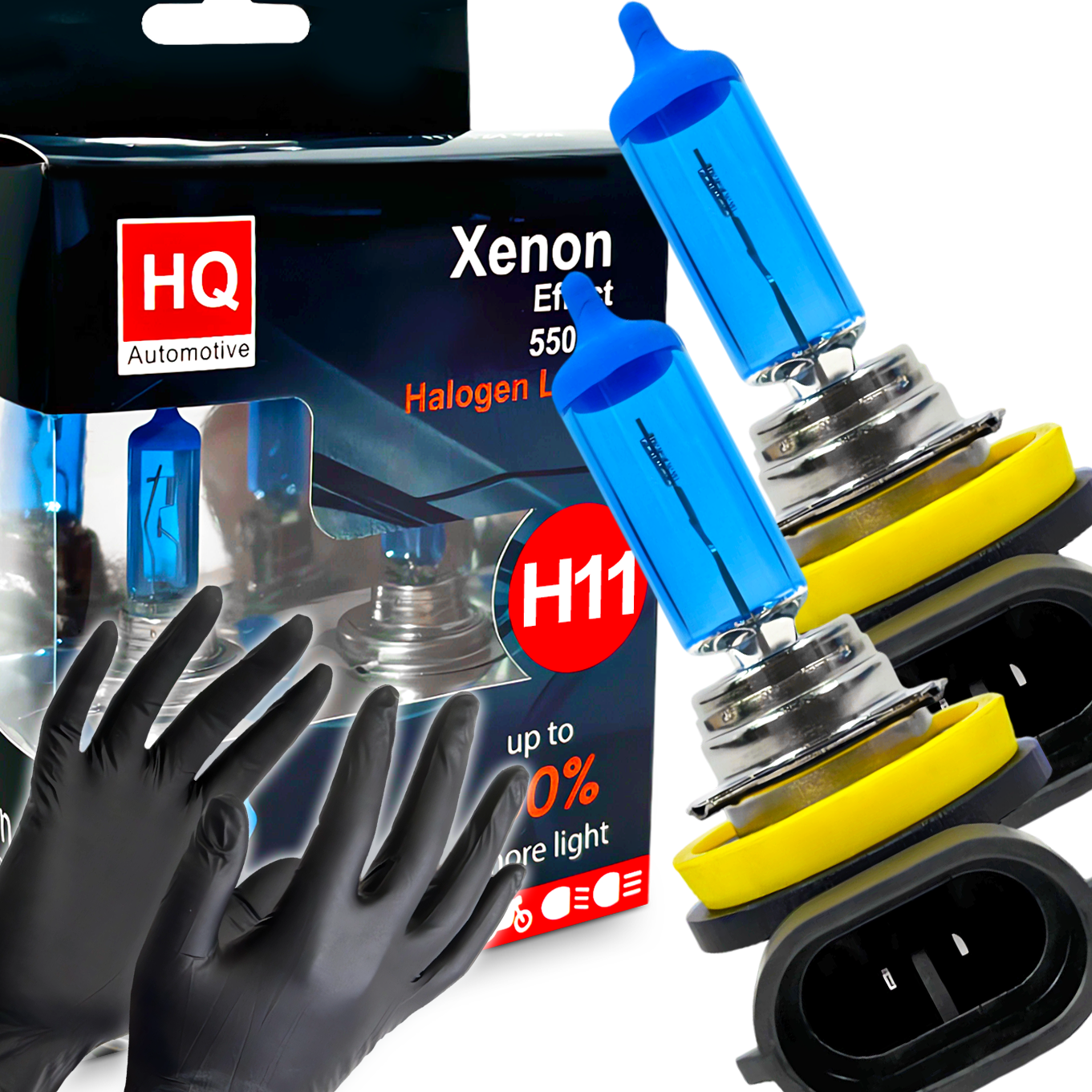 Żarówki HQ Automotive H11 Mocne Efekt LED +50% Światła Xenon Effect OEM