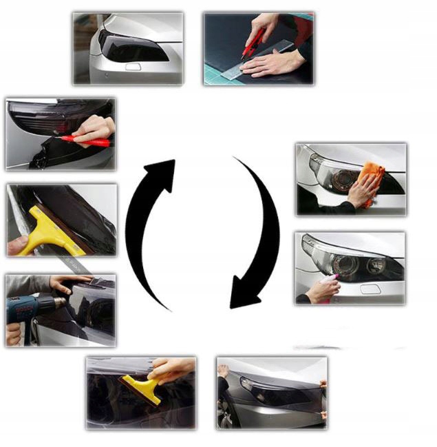 FOLIA DO LAMP 0,3 X 0,5M - CZERWONY POŁYSK