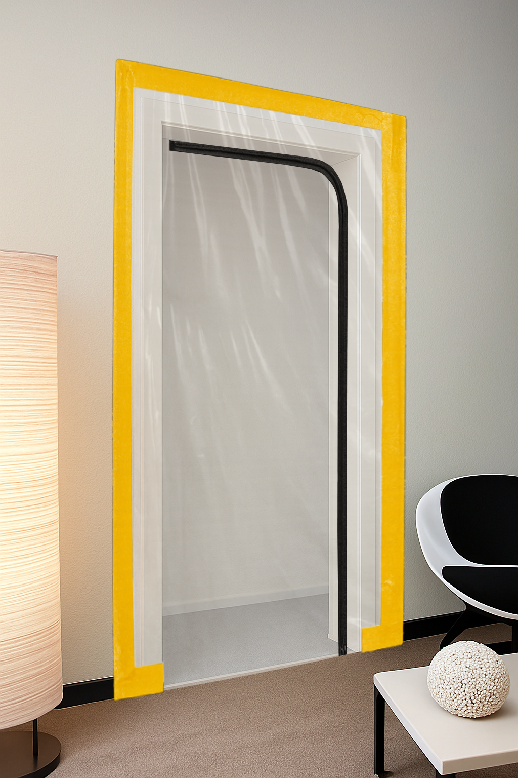 DRZWI REMONTOWE BUDOWLANE KURTYNA PRZECIWPYŁOWA Z ZAMKIEM FOLIA REMONT